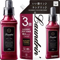 란도린 섬유유연제 엘레강트 플로럴향 대용량 본품 600ml + 리필 1400ml 세트, 단일상품개