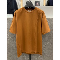 리버클래시 23S/S 오렌지브라운 옆선 언발란스 슬릿 세미오버핏 반팔 티셔츠 (LJS41186)