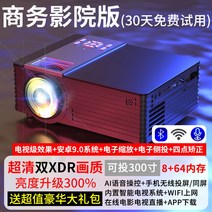 미니 빔프로젝터 가정용 캠핑용 원룸 학원 티비 휴대용 무선 스마트 핸드폰 미러링 소형 씨네 차박 미니빔, 정부표준배치, 시네마 버전 - 초고화질 XDR+음성제어