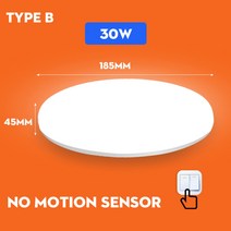 엣지 거실 안방 led 조명 등 led 천장 램프 pir 모션 센서 220v 12w 밤, 센서 없이 30w, 차가운 흰색
