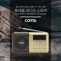 Coms 효도 라디오 USB 휴대용 스피커 골드 MP3 음악, 쿠팡네트웍 본상품선택, 상세페이지 참조