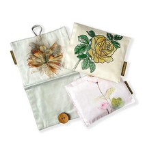 VISHSTORE 생리대 보관 가방 실크 혼방 수유 패드 홀더 탐폰 백 파우치 기간 키트 여아 여성용 3개 팩 (파스텔 퍼펙션), Pastel Perfections