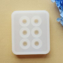 와이지알씨 미라클 실리콘 몰드 사각 원형 6구 UV 레진 레진공예 미니어쳐, 5-4.실리콘몰드 원형 6구 반투명