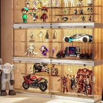 피규어거치대 쇼케이스 아크릴 장식장 거실 전시대, 오렌지 4단