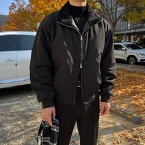 덤블 파카 양털 카라 오버핏 하이넥 투웨이 패딩 집업 항공 점퍼 봄버 자켓_(3color) 생활방수가능