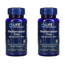 Life Extension 라이프익스텐션 시네트롤 Mediterranean Trim with Sinetrol Xpur 60정 2개