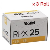 폴라로이드 필름 Kodak M35 카메라용 Rollei RPX 흑백 네거티브 필름 (36 노출/롤) 만료일: 8.2025 25 135, 02 3 Rolls