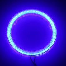 COB LED 주행등 자동차 DRL 헤드라이트 12V 아이즈 장식 조명 엔젤 전구 스타일링 헤일로 램프 링 안개등 DC 주간 조명, blue