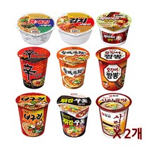 [블루존]농심 소컵라면 9종 18개 (육개장사발면2 + 김치사발면2 + 짜파게티범벅2 + 신라면2 + 안성탕면2 + 오징어짬뽕2 + 튀김우동2 + 너구리2 + 사리곰탕2)