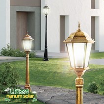 나눔조명 전기 가로등 정원등 잔디등 외부 야외 조명 LED, [검정]총 높이 2.4M(기둥2.0M)