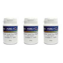 DSM 영국산 비타민C 미립자비타민 파인파우더 분말300g NON-GMO 메가도스분말, 100g, 3병