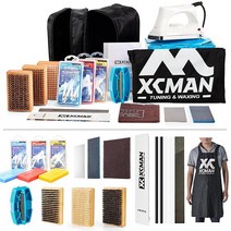 XCMAN 완벽한 스키 스노보드 튜닝 및 왁싱 키트 아이언 트레이닝 왁스 엣지 튜너 Ptex 브러시 스크레이퍼 포함 184094