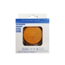 애완견 GPS추적기 고양이 개 GPS 블루투스 5.0 트래커 분실 방지 장치 애완 동물 키즈 가방 지갑 추적 스마트 파인더 로케이터 라운드, 03 ORANGE, 1개