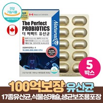 100억 유산균 프로바이오틱스 프롤린 락토바실러스 플란타룸, 5박스, 60캡슐