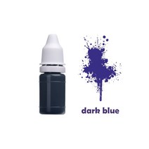 벼루 먹 서예용품 10Ml 플래시 리필 잉크 9 색 감광성 인감 스탬프 오일 나무 종이, 05 Dark Blue