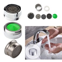 엄마의쇼핑 세면대 수도꼭지 부속 토출구 분사노즐 수전 절수장치 포말기 거름망, 3.외부나사24mm금속본체금속필터, 1개