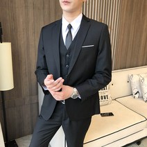 정장 정장 남성 전문 정장 비즈니스 캐주얼 한국어 버전 슬림 슈트 베스트 맨 신랑 웨딩 드레스 하이 엔드