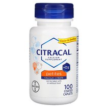 Citracal 시트라칼 칼슘 보충제 + D3 쁘띠 코팅 캡슐 100정