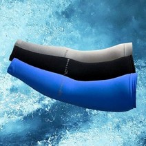 [1+1] 그린마켓] 여름 자외선 차단 스포츠 작업 무봉제 쿨 팔 토시, 퍼플, 화이트