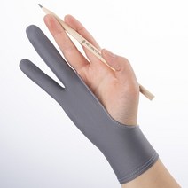아티스트 장갑 팜 거부 펜 드로잉을위한 두 손가락 장갑 디스플레이 종이 아트 페인팅 스케치 IPad 그래픽 태블릿, 회색 2, l, 그레이 2