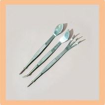 고급 원예용 키코아 스텐 핀셋 다육식물 관엽식물 집게 분갈이 용품 다육이 도구, 양방향 L자형 핀셋, 1개