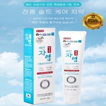 태안 자염 치약 120g 전통 솔트 케어 FDA 잇몸질환완화 충치 치은염 치주질환 예방 하얀니 시린니 화이트닝 구취제거 치태제거 프로폴리스 자일리톨 잇몸이붓고 피가나는분 상퀘한입안, 1개