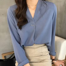 이지핏 카라없는 여성 블라우스 블루 봄셔츠 봄패션 기본셔츠 블루셔츠 흰블라우스 여성봄블라우스 여성남방 카라넥셔츠 여자셔츠 기본셔츠 여성셔츠블라우스 여성남방셔츠 예쁜남방 여성셔츠코디 여성셔츠남방 여성블랙셔츠 긴남방