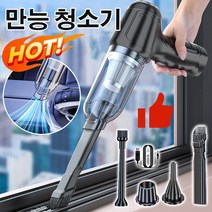 대흡입 핸디 청소기/휴대용 무선청소기/차량용 미니청소기, 그레이화이트베이직*1+USB충전코드1개*1