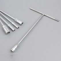 T형 핸들 육각 렌치 소켓 수공구 자전거 퀵보드 스케이트보드 정비 장난감 수리 복스알, 사이즈