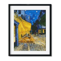 프랑스 십자수도안 11 14 세트 반 고흐 커피 숍 패턴 그림 선물, 11ct 인쇄