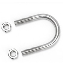 304 스테인리스 스틸 U형 볼트 너트 후프 호스 M6 M8 M10 나사 건설 및 설치 패스너 1 세트, [01] M6x8 mm