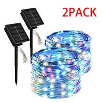 LED 태양광 야외 방수 페어리 화환 스트링 조명 크리스마스 파티 정원 램프 장식 7 m 12 2232 m, 2PCS color, 42M 400LED