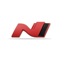 자동차엠블럼 벤츠엠블럼 bmw엠블럼 현대 N 라인 로고 투손 NX4 I20 I30 I10 소나타 엘란트라 Nline 엠블럼, 05 Red_01 Sticker