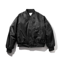 MASSNOUN 8oz 오버사이즈 MA-1 항공 점퍼 자켓 MFZPD003-BK