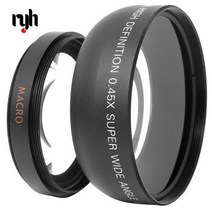 ryh 58mm 0.45x 광각 렌즈 + 캐논 eos 350d400d450d500d1000d550d600d1100d nikon용 매크로 렌즈