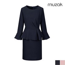 무자크 무자크 페플럼 진주장식 원피스 (MH3WOP12)