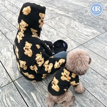 [드리미룸] 댕냥이 곰뽀글집업 보호자커플룩 6XL 강이지 곰돌이후리스 뽀글이자켓 코카스파니엘옷 골든리트리버옷 대형견 겨울옷 테디베어뽀글이 설빔 이탈리안그레이하운드옷 베들링턴테리어옷, 1. 댕냥이 집업, 블랙