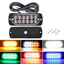 자동차 경광등12 LED 스트로브 조명 비상 깜박임 신호 경고 빛 12V 24V 스트로보 스코프 자동 DRL 자동차, 한개옵션1, 06 Yellow