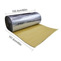 [해외] 10MM Car Sound Deadener Mat Noise Bonnet Insulation Deadening Hood Engine Firewall Heat Aluminu, C