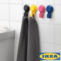 이케아 TISKEN 티스켄 흡착식 후크 4개 벽옷걸이