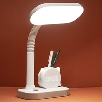 LED 시계냥스탠드 학생용스탠드 무선스탠드 USB충전 각도 색상 밝기 조절 고양이조명 귀여운조명, LED시계냥스탠드