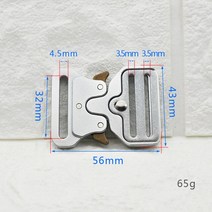 버클 스트랩 후크 D링 Meetee 1/2/4 개 ID25-50mm 금속 릴리스 버클 야외 전술 벨트 스트랩 웨빙 조정 DIY, 11 Silver-32mm_03 4Pcs