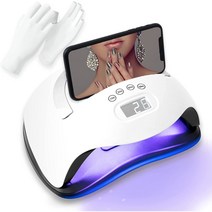 soontrans 36개의 uv램프 168w 젤네일 램프220V+자외선 차단 장갑, white