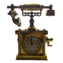 한봄찬 크리에이티브 자명종 알람 시계 1개, 옛날전화기 골드
