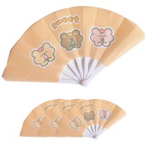 부러워서 나만 쳐다봐 여름 완소템 휴대용 접이식 부채, 스위트, 4개