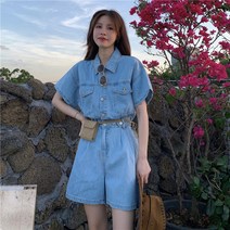 JINGHENG 점프슈트 여성반팔점프수트 여성반바지점프수트2158951562