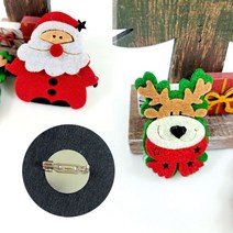 크리스마스 산타 코사주 루돌프 설렘하우스 브로치