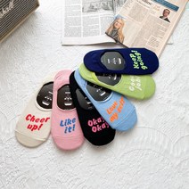 민스타일 레터링 페이크 덧신 여자덧신 혼합 6종