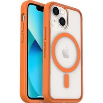 OtterBox 아이폰 13 미니용 다채로운 그립 엣지가 있는 투명 케이스 - Endeavor (투명/오렌지)