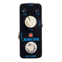 이펙터 일렉기타 베이스 Mooer M1 블루스 크랩 기타 이펙트 페달 클래식 오버 드라이브 사운드 트루 바이 패스 메탈 쉘